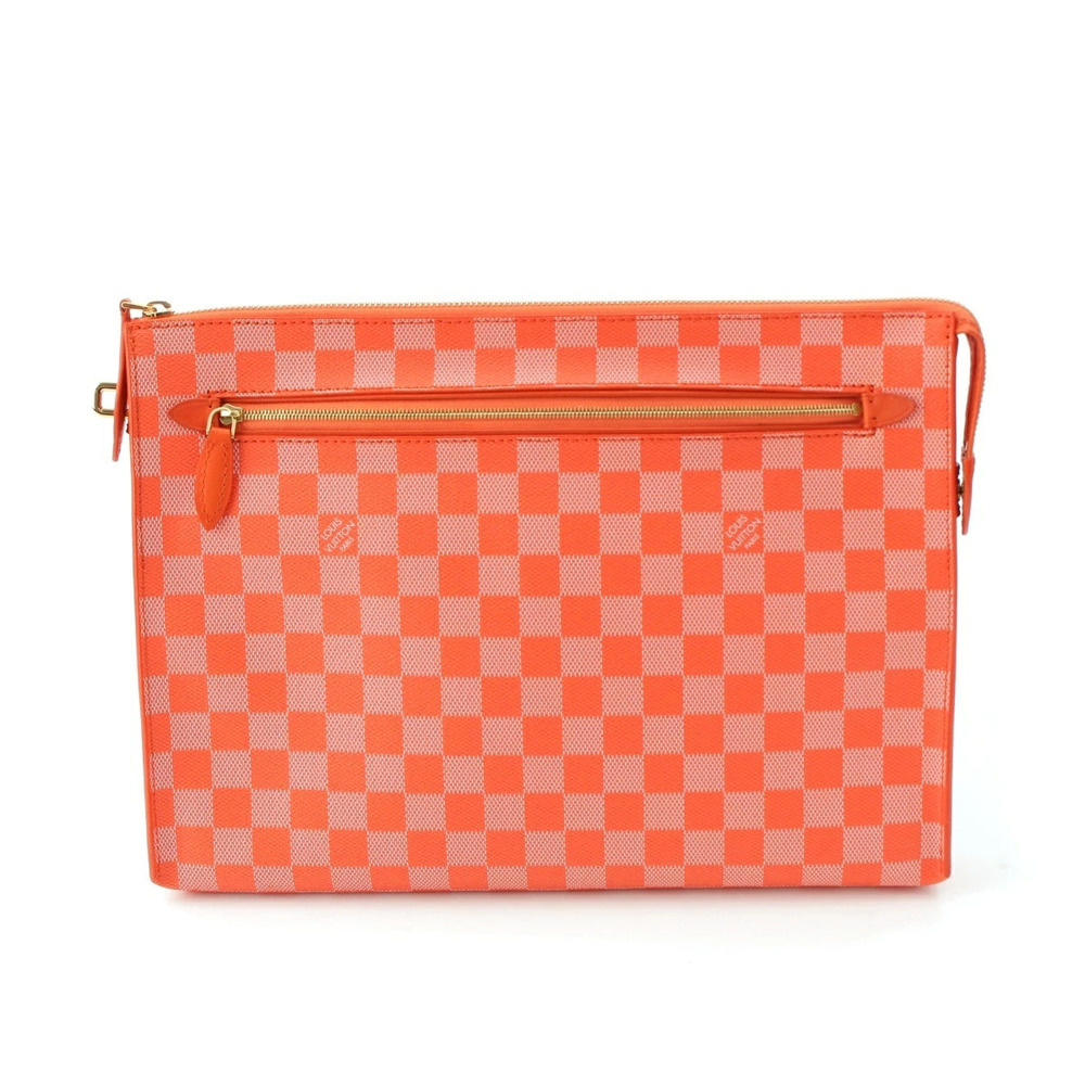 Louis Vuitton Damier Clutch Bag Shoulder Orange